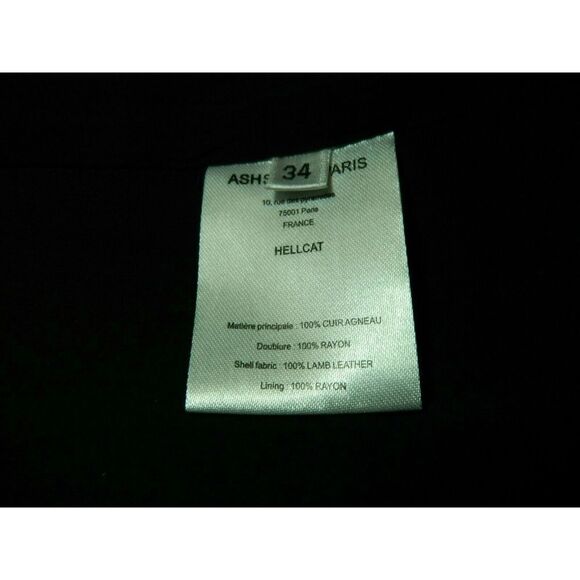 Ash‎ Studio Paris Dress Black Leather Pleated Sz 34 - Picture 8 of 8